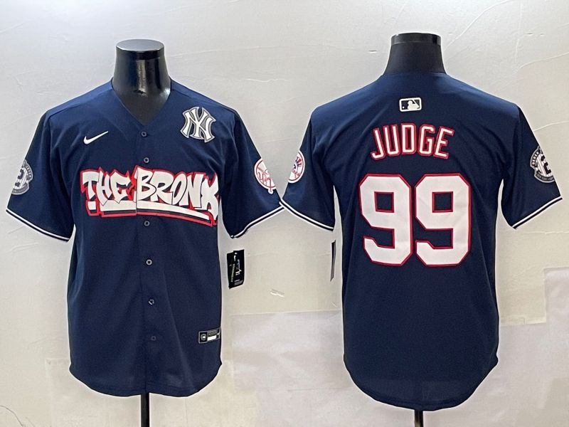 Men New York Yankees #99 Judge Drak Blue four generations Joint Name 2025 Nike MLB Jersey style 4115->los angeles dodgers->MLB Jersey